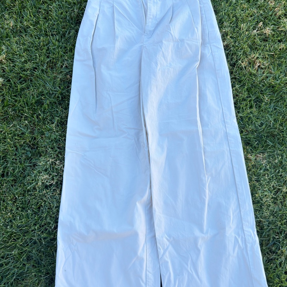 Stylish Cream Wide-Leg Pants